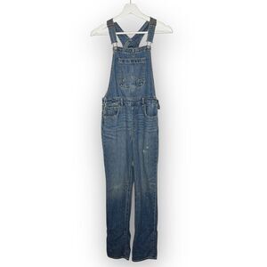 Gap GAP Denim Overalls Pants Medium Wash Distressed Big Girls Size XXL